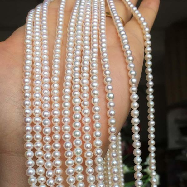 chains freshwater pearl necklace round shape with size 3.5-4mm perfect luster for jewelry diy loose strands, Silver
chains freshwater pearl necklace round shape with size 3.5-4mm perfect luster for jewelry diy loose strands, Silver