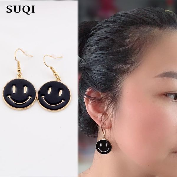 suqi women golden enamel stainless steel earrings girls korean trendy stars smiling face earrings pendant gift 2020, Silver
suqi women golden enamel stainless steel earrings girls korean trendy stars smiling face earrings pendant gift 2020, Silver