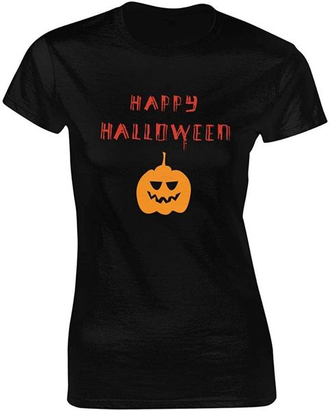 slim fit pumpkin lantern and happy halloween for women's round neck t-shirt breathable pure cotton short sleeve t shirt, White 
slim fit pumpkin lantern and happy halloween for women's round neck t-shirt breathable pure cotton short sleeve t shirt, White