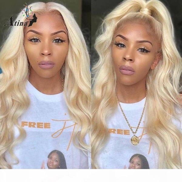 atina body wave 13*6 lace front human hair wigs preplucked with baby hair 613 blonde brazilian remy for women 150 density, Black;brown
atina body wave 13*6 lace front human hair wigs preplucked with baby hair 613 blonde brazilian remy for women 150 density, Black;brown