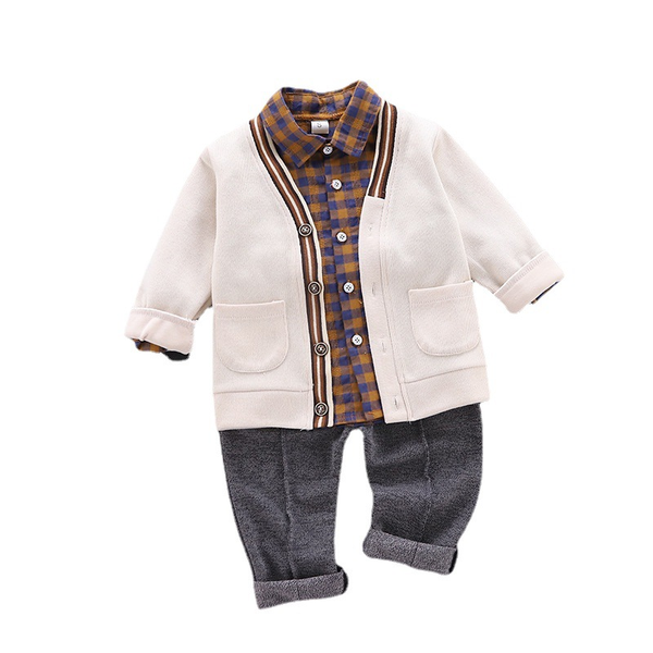 spring autumn children shirt sweater pants 3pcs/sets infant kid clothes baby boy girl casual costume toddler fashion tracksuits, White
spring autumn children shirt sweater pants 3pcs/sets infant kid clothes baby boy girl casual costume toddler fashion tracksuits, White