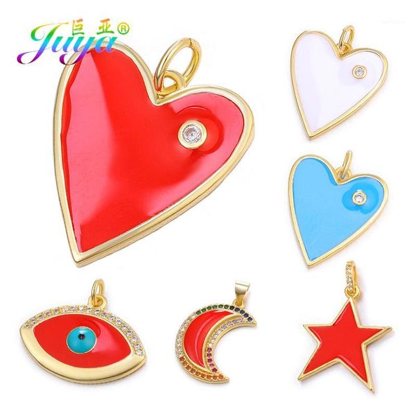 juya diy enamel charms suppies gold color heart shape moon star evil eye charms for fashion pendant jewelry making accessories1, Bronze;silver
juya diy enamel charms suppies gold color heart shape moon star evil eye charms for fashion pendant jewelry making accessories1, Bronze;silver