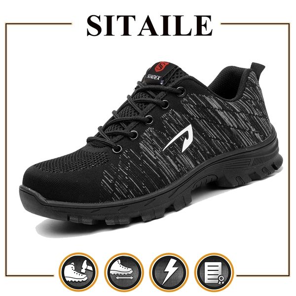dropshipping puncture-proof safety shoes indestructible non-slip steel toe work shoes outdoor breathable men shoes lj200820, Black
dropshipping puncture-proof safety shoes indestructible non-slip steel toe work shoes outdoor breathable men shoes lj200820, Black