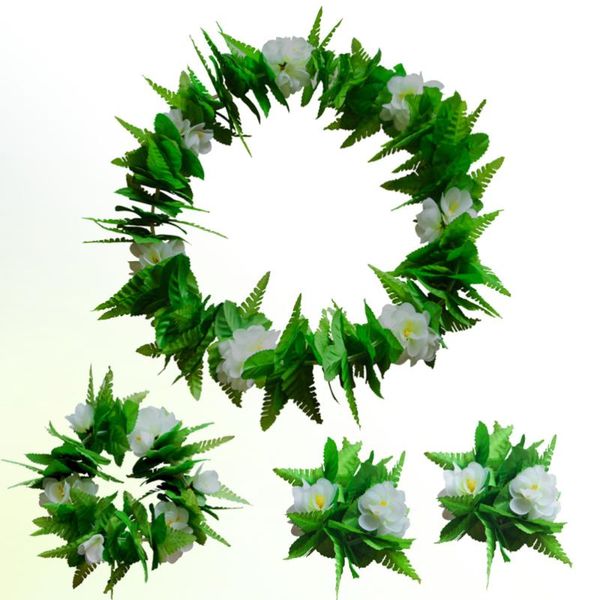 4pcs in 1 set white hawaiian party garland artificial flower leaves headband necklace bracelet tropical beach luau party fancy
4pcs in 1 set white hawaiian party garland artificial flower leaves headband necklace bracelet tropical beach luau party fancy