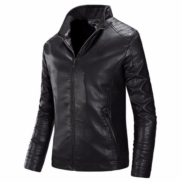 men autumn motorcycle biker causal vintage leather jacket coat men spring masculinas inverno couro jacket cazadoras hombre, Black
men autumn motorcycle biker causal vintage leather jacket coat men spring masculinas inverno couro jacket cazadoras hombre, Black
