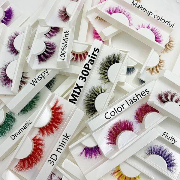 false eyelashes mikiwi 30pairs rainbow color mink eyelash exaggerated extension party stage for cosplay in bulk colored lash
false eyelashes mikiwi 30pairs rainbow color mink eyelash exaggerated extension party stage for cosplay in bulk colored lash