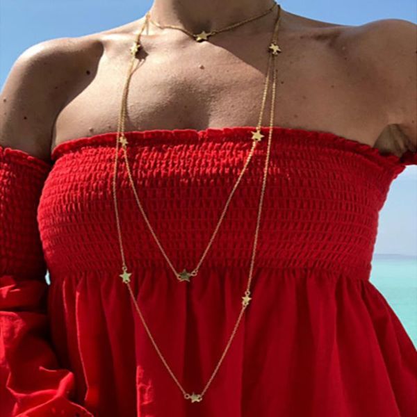 brling new 2020 fashion ins vintage chain pendant choker simple five star stainless steel necklace for women girls gifts party, Golden;silver
brling new 2020 fashion ins vintage chain pendant choker simple five star stainless steel necklace for women girls gifts party, Golden;silver