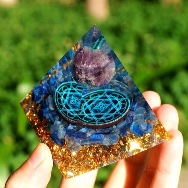 handmade amethyst crystal sphere orgonite pyramid 60mm with kyanite stone reiki chakra energy orgone collection emf pr qylhpc, Black
handmade amethyst crystal sphere orgonite pyramid 60mm with kyanite stone reiki chakra energy orgone collection emf pr qylhpc, Black