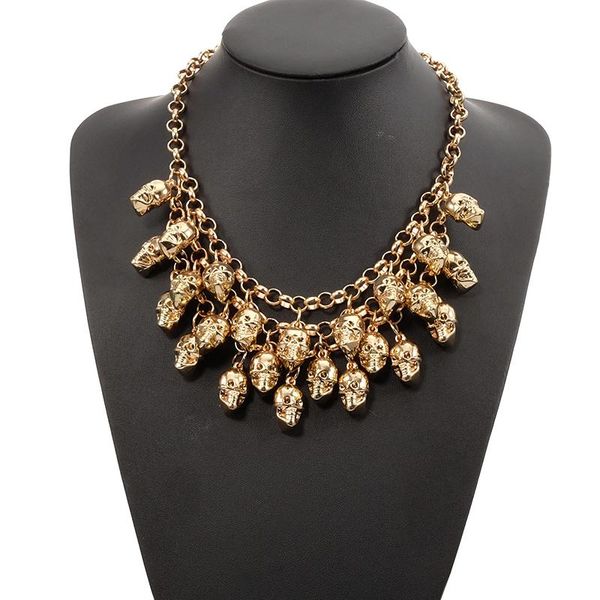 chains statement women punk trendy skeleton pendant necklace fashion holloween festival jewelry, Silver
chains statement women punk trendy skeleton pendant necklace fashion holloween festival jewelry, Silver