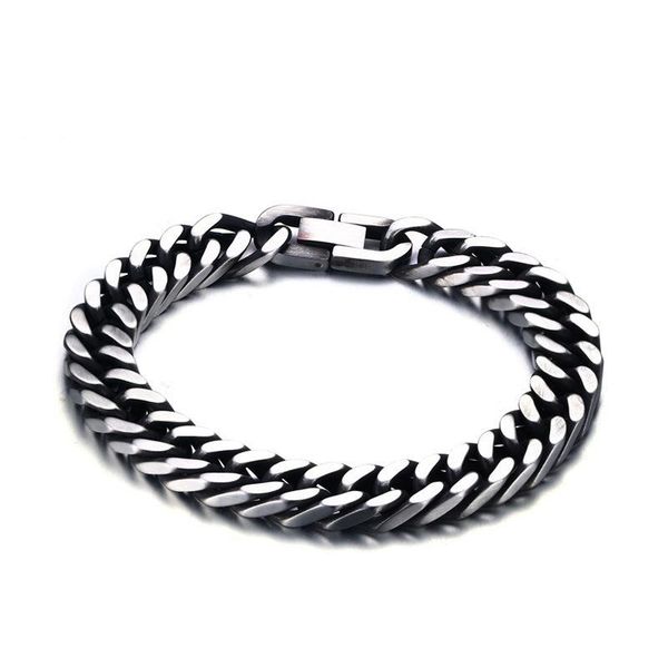 link, chain 8mm width stainless steel hip hop miami cuban iced out bracelet rapper jewelry 475cr, Black
link, chain 8mm width stainless steel hip hop miami cuban iced out bracelet rapper jewelry 475cr, Black