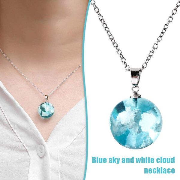 chains chic transparent resin round ball moon pendant necklace women blue sky white clouds chain fashion jewelry gift j, Silver
chains chic transparent resin round ball moon pendant necklace women blue sky white clouds chain fashion jewelry gift j, Silver