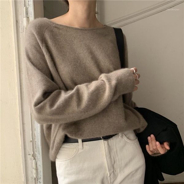 chic early autumn new woolen sweater women's korean version loose slouchy style pullover crew neck outer sweater1, White;black
chic early autumn new woolen sweater women's korean version loose slouchy style pullover crew neck outer sweater1, White;black
