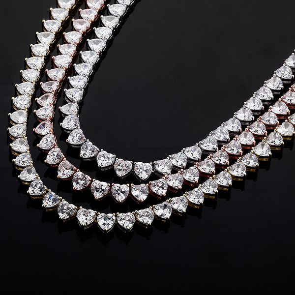 tennis chain necklaces for men women luxury 6mm bling heart zircon necklaces fashion 18k gold rhodium plated hip hop necklaces, Black
tennis chain necklaces for men women luxury 6mm bling heart zircon necklaces fashion 18k gold rhodium plated hip hop necklaces, Black