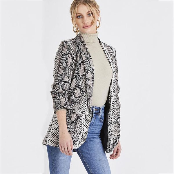 2018 autumn and winter fashion suit snake print jacket casual long-sleeved office work jacket elegant pocket cardigan blazers1, White;black
2018 autumn and winter fashion suit snake print jacket casual long-sleeved office work jacket elegant pocket cardigan blazers1, White;black