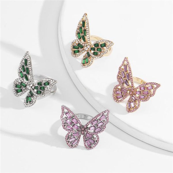european colorful rhinestone finger ring hollow out butterfly ring for women birthday gift hand jewelry fashion accessories, Golden;silver
european colorful rhinestone finger ring hollow out butterfly ring for women birthday gift hand jewelry fashion accessories, Golden;silver