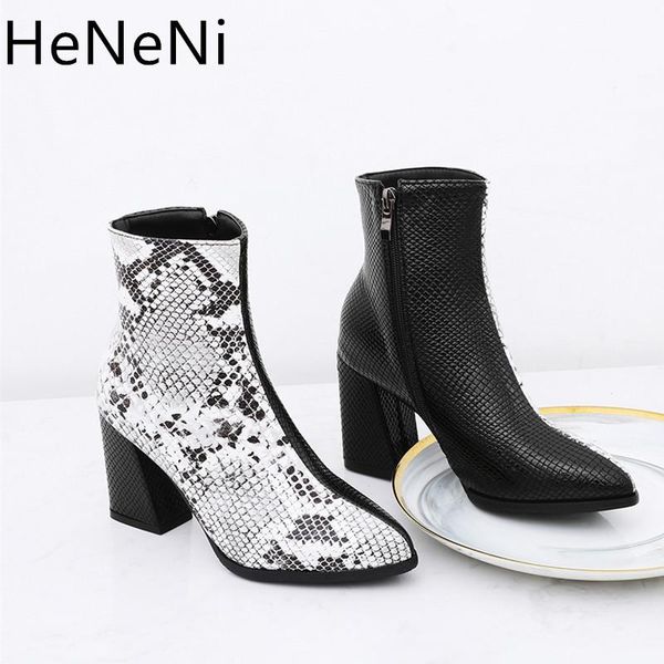 winter new print snake pu women ankle boots zip pointed toe footwear thick high heels female boot party shoes zapatos de mujer, Black
winter new print snake pu women ankle boots zip pointed toe footwear thick high heels female boot party shoes zapatos de mujer, Black