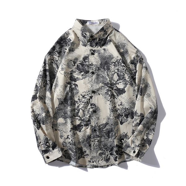 2021 new long-sleeved hawaiian men's floral blouse fine black man's fit retr designer new shirts jh65, White;black
2021 new long-sleeved hawaiian men's floral blouse fine black man's fit retr designer new shirts jh65, White;black