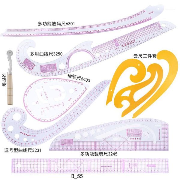10pcs ruler tailor measuring kit clear sewing drawing ruler yardstick sleeve arm french curve set cutting paddle wheel1, Black
10pcs ruler tailor measuring kit clear sewing drawing ruler yardstick sleeve arm french curve set cutting paddle wheel1, Black