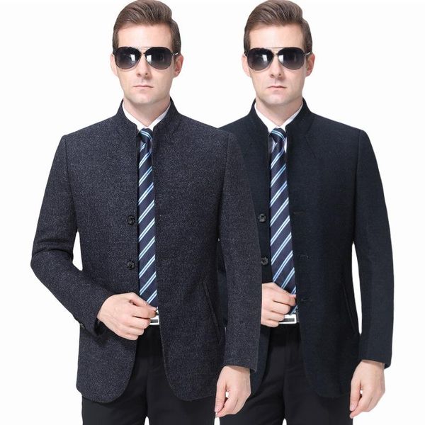 men's wool & blends brief paragraph middle-aged and old dad jacket cashmere of 2021 autumn winters is recreational cloth coat collar, Black
men's wool & blends brief paragraph middle-aged and old dad jacket cashmere of 2021 autumn winters is recreational cloth coat collar, Black
