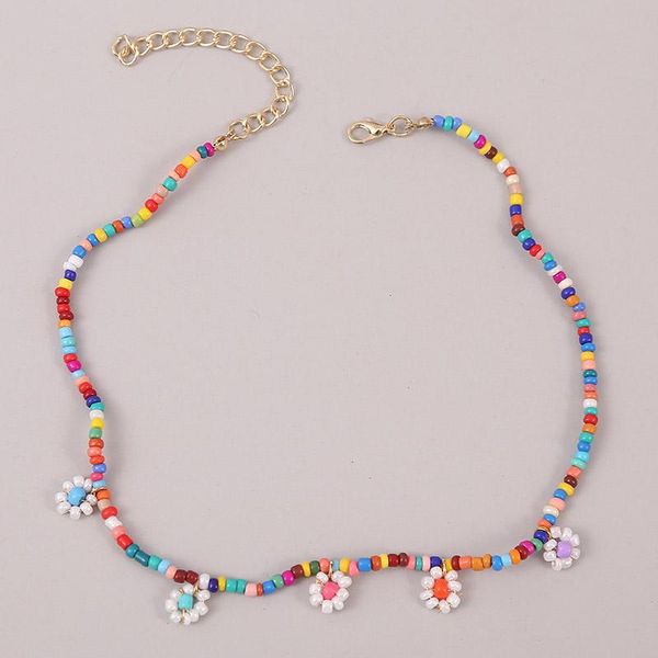 pendant necklaces boho handmade beaded flower multicolor glass bead necklace for women beach style bohemian fashion party jewelry, Silver
pendant necklaces boho handmade beaded flower multicolor glass bead necklace for women beach style bohemian fashion party jewelry, Silver