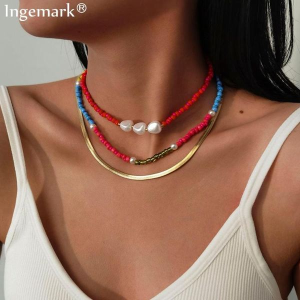 boho multi layer pearl chain necklace for women fashion gold color snake link vintage red beaded pendant necklace jewelry gifts, Silver
boho multi layer pearl chain necklace for women fashion gold color snake link vintage red beaded pendant necklace jewelry gifts, Silver