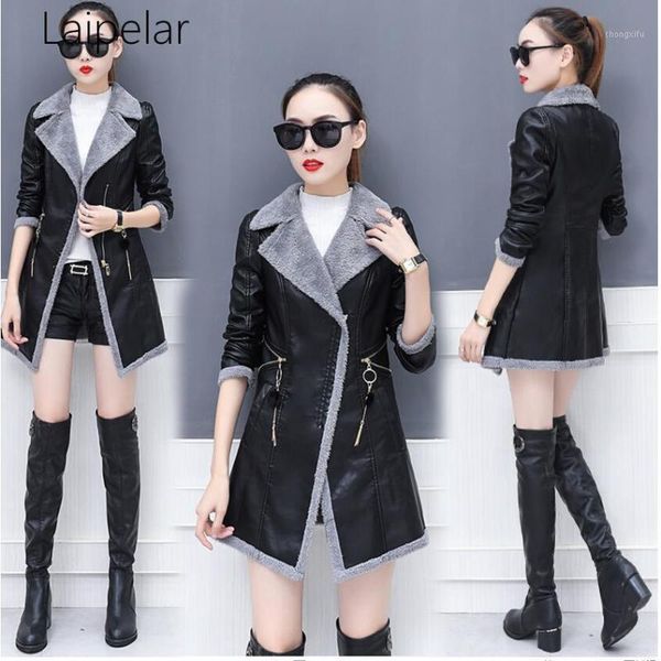 2020 new winter long section with cashmere pu leather leather slim female thin thick warm winter skin significantly u coat1, Black
2020 new winter long section with cashmere pu leather leather slim female thin thick warm winter skin significantly u coat1, Black