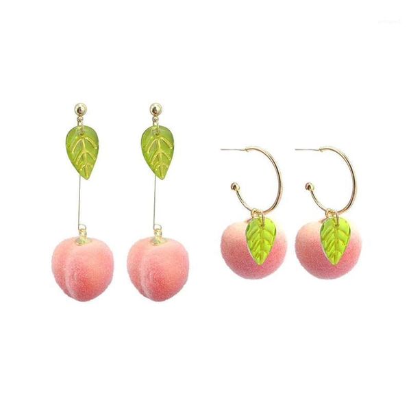 dangle & chandelier earrings for women fashion peach stud contracted joker cute girl female fine jewelry1, Silver
dangle & chandelier earrings for women fashion peach stud contracted joker cute girl female fine jewelry1, Silver