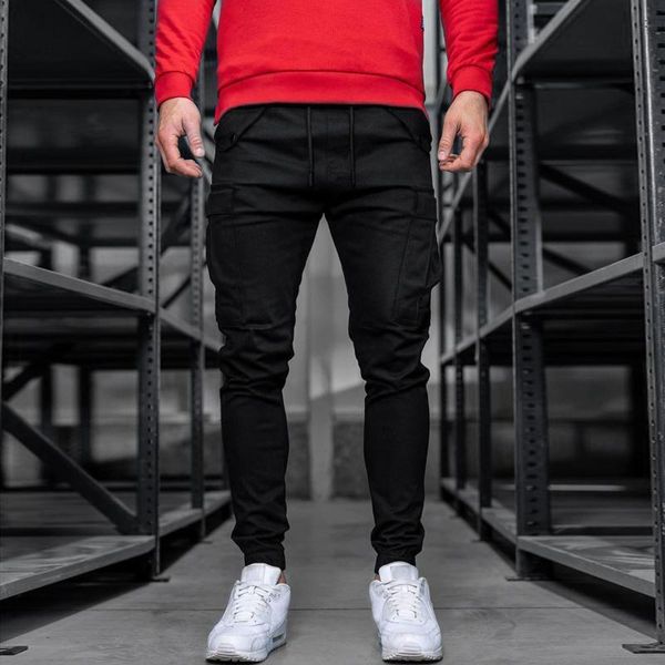 men casual joggers pants solid cargo sweatpants male multi-pocket trousers new mens sportswear hip hop harem pencil pants, Black
men casual joggers pants solid cargo sweatpants male multi-pocket trousers new mens sportswear hip hop harem pencil pants, Black