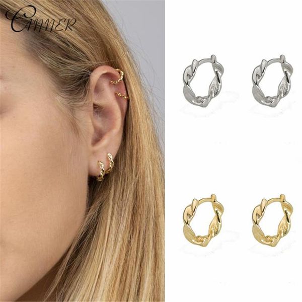 hoop & huggie canner 925 sterling silver round earrings for women small circle loop earring twist geometric earings fashion jewelry 2021, Golden;silver
hoop & huggie canner 925 sterling silver round earrings for women small circle loop earring twist geometric earings fashion jewelry 2021, Golden;silver