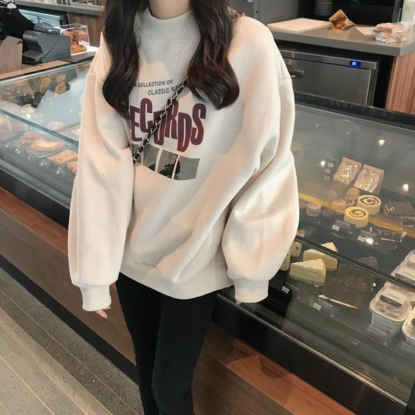 2021 new letter loose student long longer chic velvet early female fall y6sb, Black
2021 new letter loose student long longer chic velvet early female fall y6sb, Black