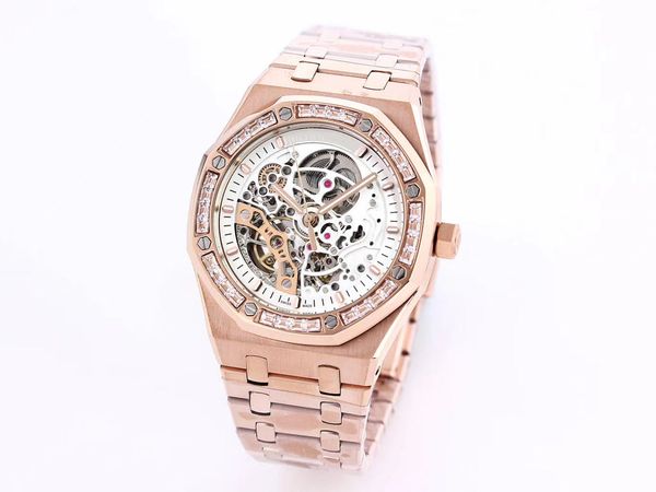 the new 2021men's mechanical watch, square drill three needles, 41 mm, hollow-out mechanical movement, scratch-proof glass mirror, Slivery;brown
the new 2021men's mechanical watch, square drill three needles, 41 mm, hollow-out mechanical movement, scratch-proof glass mirror, Slivery;brown
