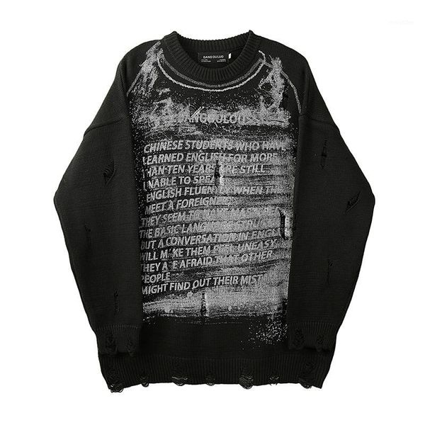 men sweater knitted 2020 autumn winter clothes letter print graffiti hip hop dark gothic pullover streetwear men clothing1, White;black 
men sweater knitted 2020 autumn winter clothes letter print graffiti hip hop dark gothic pullover streetwear men clothing1, White;black