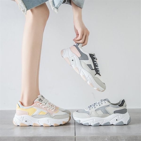 2021 new spring chunky tennis women's women female shoes from her father's axa2, Black;white
2021 new spring chunky tennis women's women female shoes from her father's axa2, Black;white