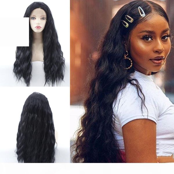 lace front synthetic hair wigs natual wave glueless high temperature fiber synthetic lace wigs for black white women long wavy water wave, Black;brown
lace front synthetic hair wigs natual wave glueless high temperature fiber synthetic lace wigs for black white women long wavy water wave, Black;brown
