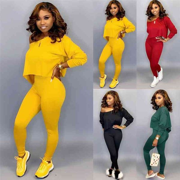 women tracksuit long sleeve off shoulder t-shirt crop pullovers high waist pants 2 pieces outfits set casual jumpsuit, White
women tracksuit long sleeve off shoulder t-shirt crop pullovers high waist pants 2 pieces outfits set casual jumpsuit, White