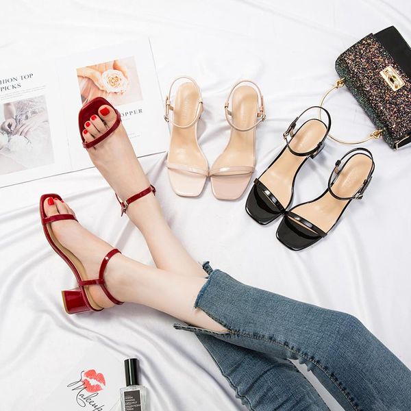 one word with sandals 2020 summer new shoes wild in the net red fairy wind thick heel women's shoes, Black
one word with sandals 2020 summer new shoes wild in the net red fairy wind thick heel women's shoes, Black