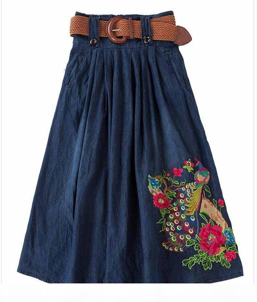 wholesale s-5xl big size long jean skirts womens denim skirts girls bohemia pleated jupe blue saia folk stitch female skirt elastic waist, Black
wholesale s-5xl big size long jean skirts womens denim skirts girls bohemia pleated jupe blue saia folk stitch female skirt elastic waist, Black