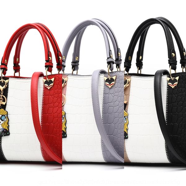 Erfhu Women's Big 2020 New Hand Hand Bag Simple Pu Large Capacity One Shoulder Messenger Bag Handbag