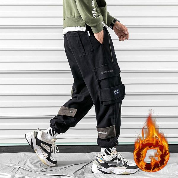 autumn winter japanese street hip-hop fleece cargo overalls men's large size loose causal straight pants trousers harem pants, Black
autumn winter japanese street hip-hop fleece cargo overalls men's large size loose causal straight pants trousers harem pants, Black