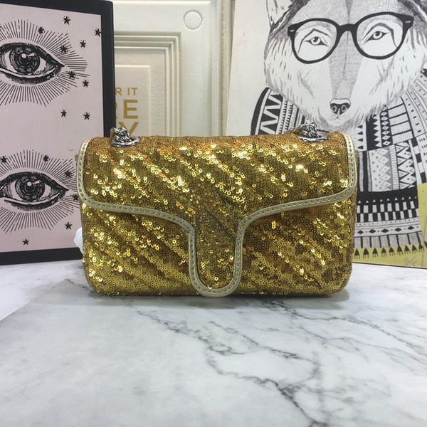 totes shoulder bags latest bag marmont mini sequin 446744 black silver gold green color size 22*13*6cm
totes shoulder bags latest bag marmont mini sequin 446744 black silver gold green color size 22*13*6cm