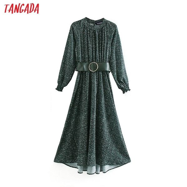 tangada fashion women green dots print dress with belt stand collar long sleeve ladies loose midi dress vestidos xn16 y200326, Black;gray
tangada fashion women green dots print dress with belt stand collar long sleeve ladies loose midi dress vestidos xn16 y200326, Black;gray