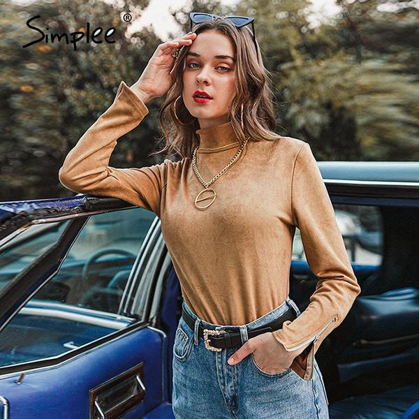 simplee office lady camel autumn winter knitted slim turtleneck long sleeve short high street fashion basic t-shirt 2020, White
simplee office lady camel autumn winter knitted slim turtleneck long sleeve short high street fashion basic t-shirt 2020, White