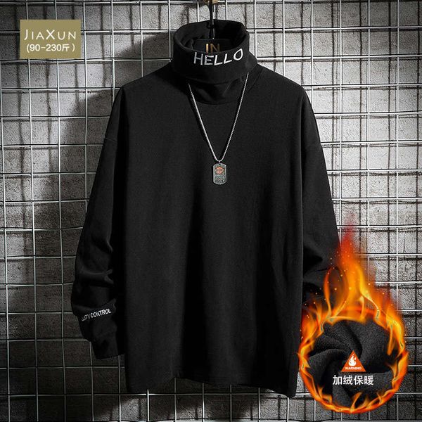 embroidered letters high collar sweater men's autumn and winter hoodless plush thickened korean fashion large youth jacket, Black
embroidered letters high collar sweater men's autumn and winter hoodless plush thickened korean fashion large youth jacket, Black