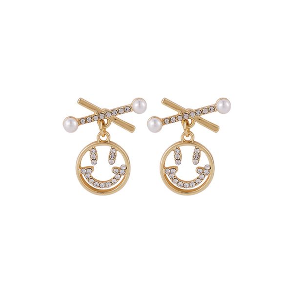 trendy round women dangle earrings korean cross cut smile small cute sweet style female fashion korean earrings, Silver
trendy round women dangle earrings korean cross cut smile small cute sweet style female fashion korean earrings, Silver