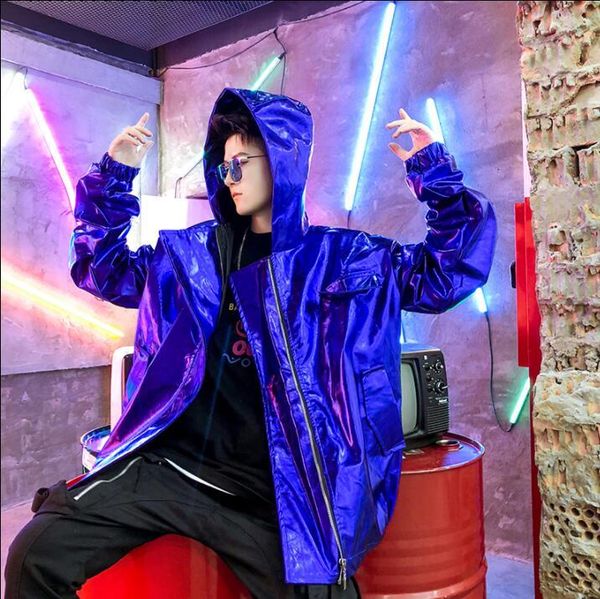 hooded glossy leather jacket men long sleeve england loose bronzing clothes mens leather jackets and coats singer stage fashion, Black
hooded glossy leather jacket men long sleeve england loose bronzing clothes mens leather jackets and coats singer stage fashion, Black