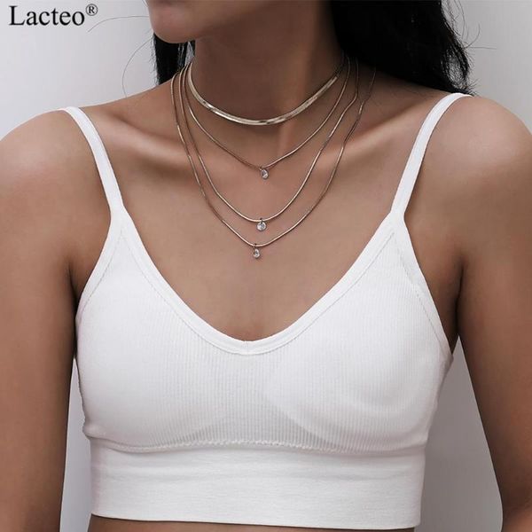 lacteo 4 pcs/set vintage snake neck chains choker necklace statement 3 rhinestone pendant jewelry necklace for women accessories, Silver
lacteo 4 pcs/set vintage snake neck chains choker necklace statement 3 rhinestone pendant jewelry necklace for women accessories, Silver