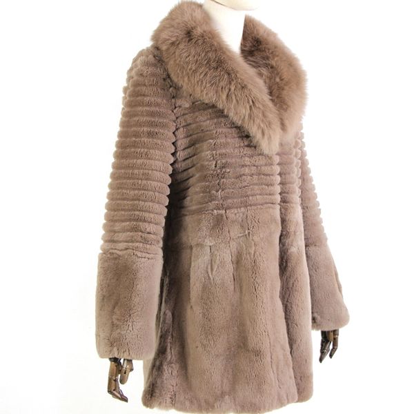 women fur coat real fox fur collar long coat stripe nature pure genuine rabbit fur jacket factory outlet wholesale oem furx1019, Black
women fur coat real fox fur collar long coat stripe nature pure genuine rabbit fur jacket factory outlet wholesale oem furx1019, Black