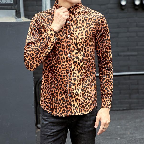 men's casual shirts xxl-6xl 2021 clothing autumn long-sleeve shirt flowers cotton plus size leopard print slim singer costumes, White;black
men's casual shirts xxl-6xl 2021 clothing autumn long-sleeve shirt flowers cotton plus size leopard print slim singer costumes, White;black