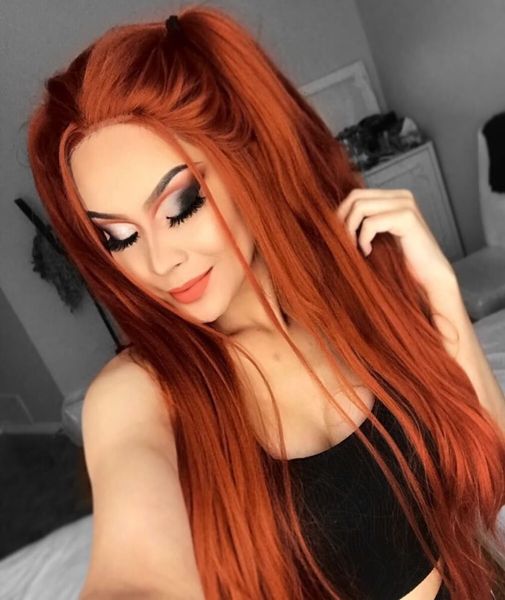 marquesha long straight copper red color synthetic lace front wigs for women natural looking high temperature fiber fashion wigs, Black;brown
marquesha long straight copper red color synthetic lace front wigs for women natural looking high temperature fiber fashion wigs, Black;brown