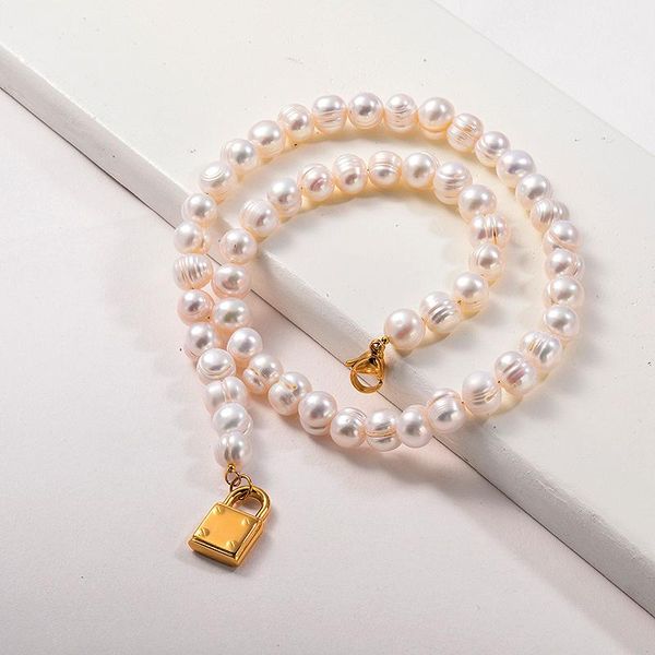 chokers baoyan vintage freshwater pearl necklace luxury natural bead with lock star zircon charm choker party for ladies, Golden;silver
chokers baoyan vintage freshwater pearl necklace luxury natural bead with lock star zircon charm choker party for ladies, Golden;silver